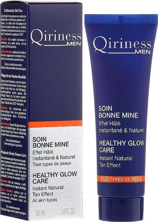 Tonisierendes Gesichtsgel mit Bräunungseffekt - Qiriness Men Healthy Glow Care Instant Natural Tan Effect