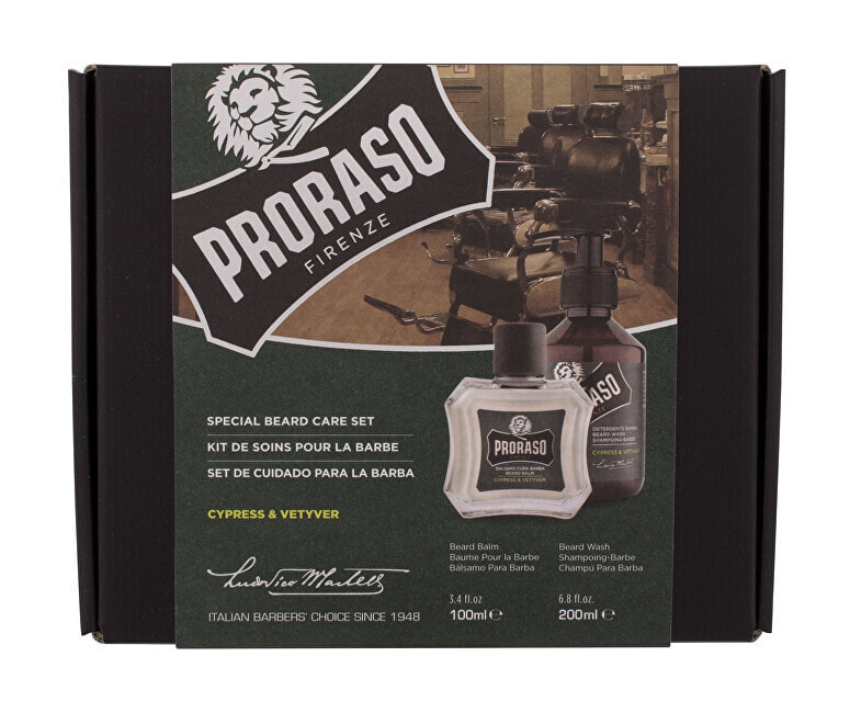 Средство для ухода за бородой и усами Proraso Gift set of products for the care of the beard Cypress & Vetyver