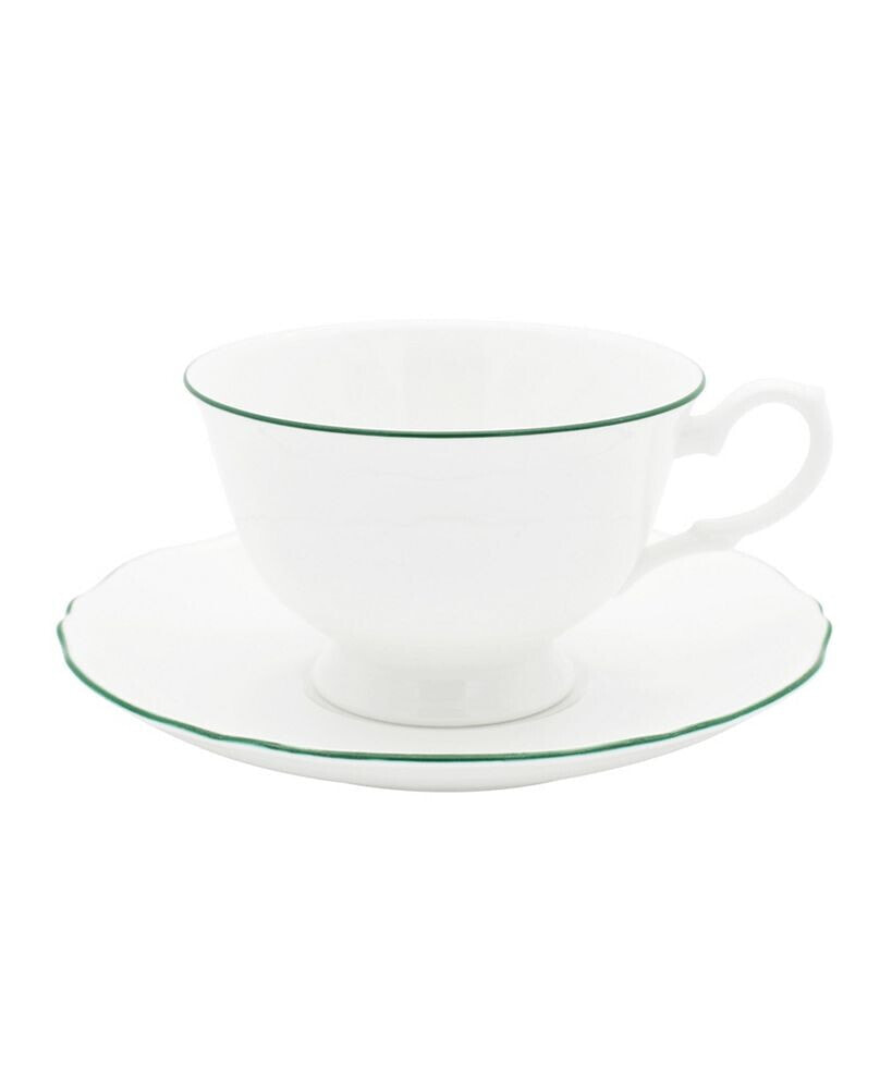 Twig New York amelie Forest Green Rim Cup Saucer