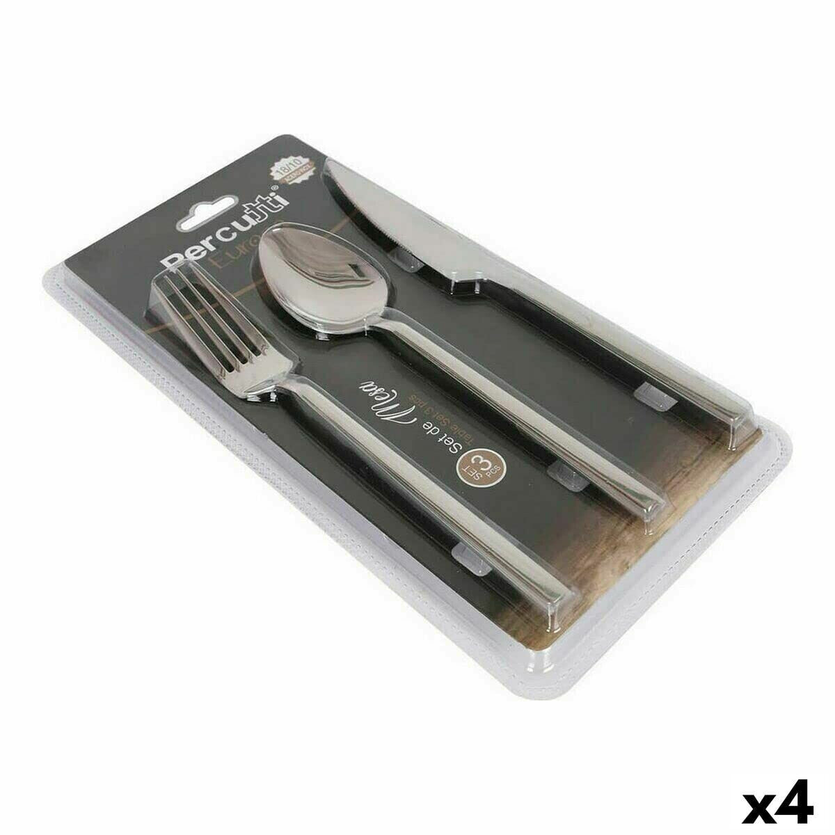 Cutlery Percutti Europa Stainless steel Silver Table 3 Pieces (4 Units)