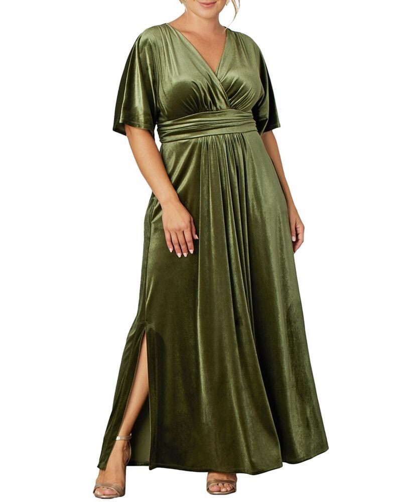 Kiyonna women's Plus Size Verona Velvet Evening Gown