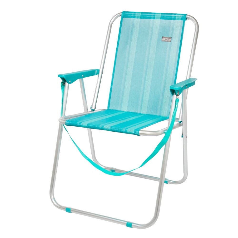 AKTIVE Fixed Folding Chair Aluminium 53x44x76 cm