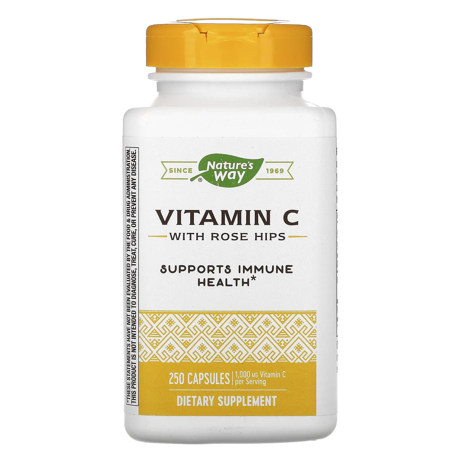 Vitamin C with Rose Hips, 1,000 mg, 250 Capsules (500 mg per Capsule)