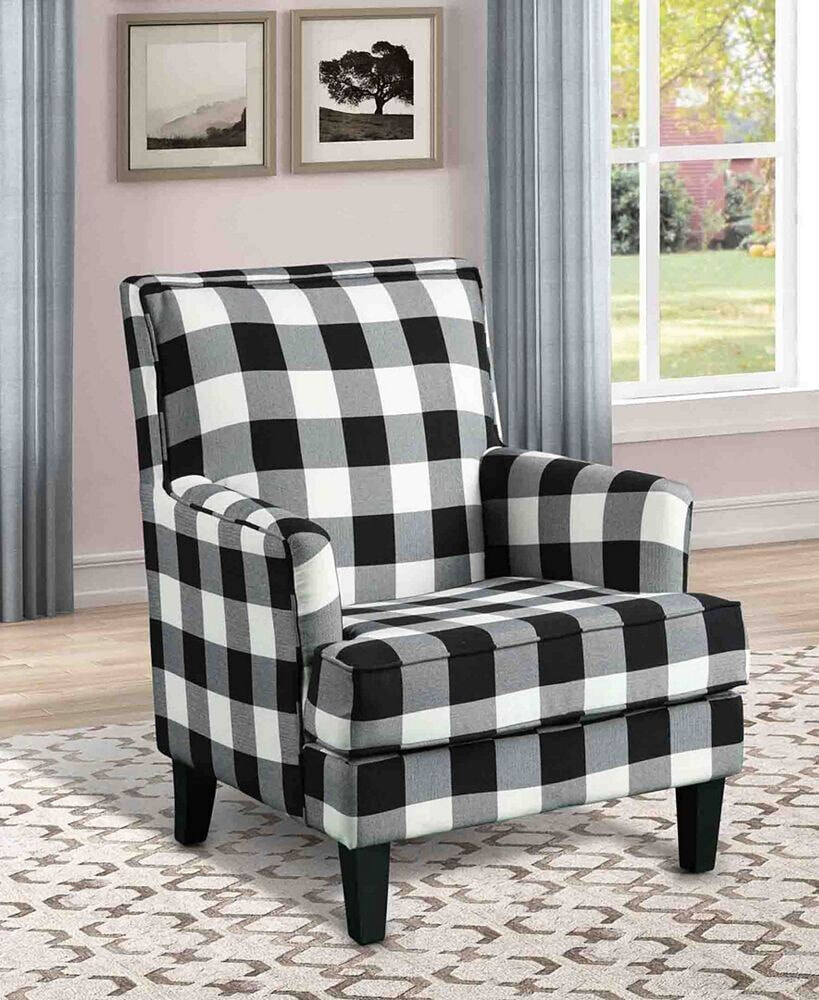 Saladin Arm Chair, Checkered Pattern Best Master Furniture купить от 42543  рублей в интернет-магазине ShopoTam, товары для дома Best Master Furniture