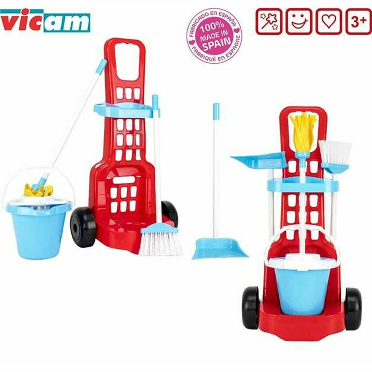 Cleaning Trolley with Accessories Toy