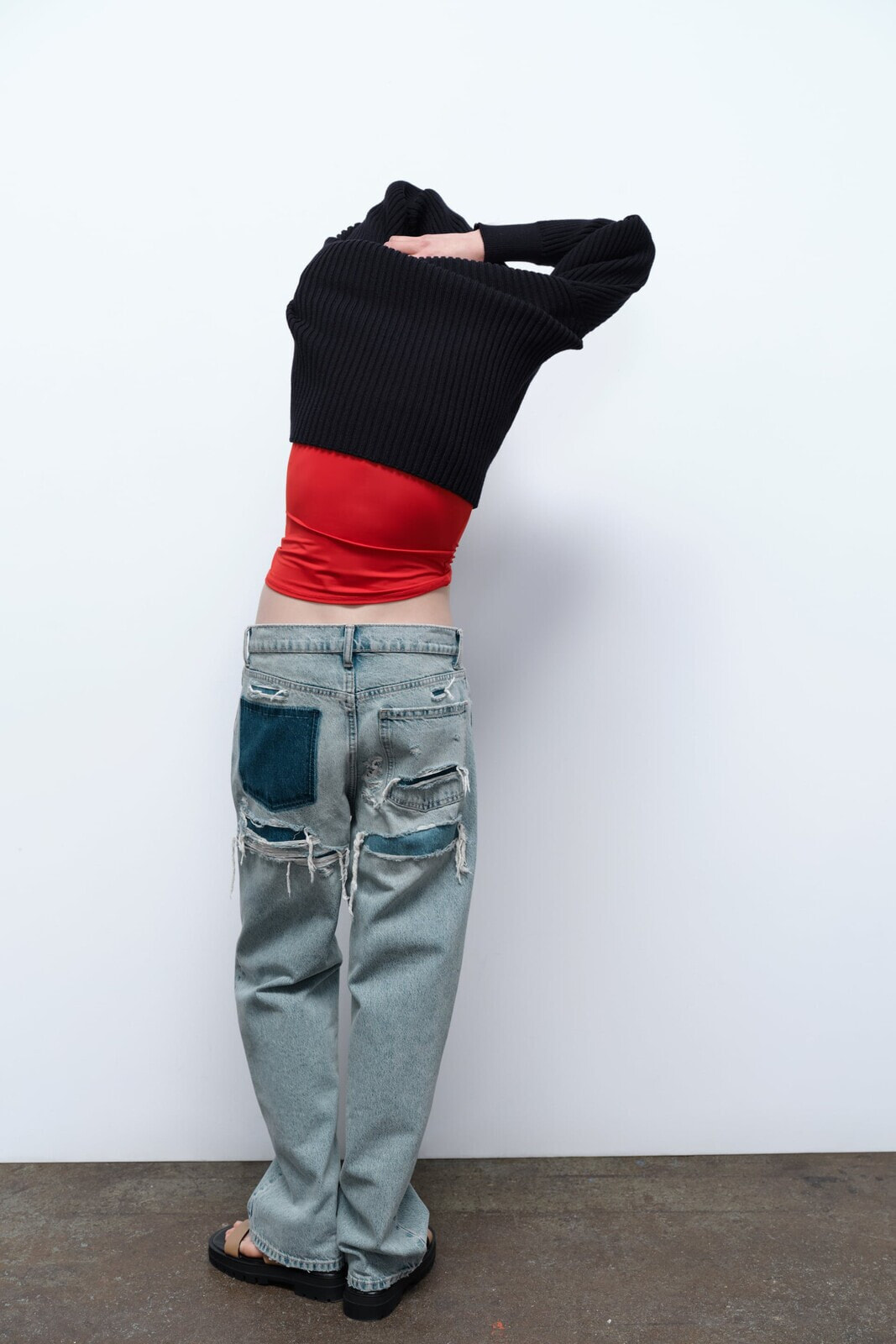 Trf baggy jeans with rips