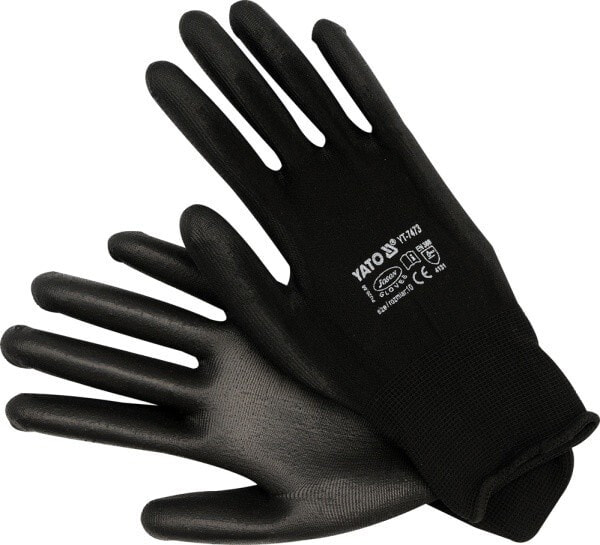 Yato Working nylon gloves black 10 "(YT-7473)