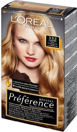 L'Oreal Paris Preference Hair Colour X 8.3 Стойкая краска, придающая блеск волосам, оттенок золотистый светло-русый