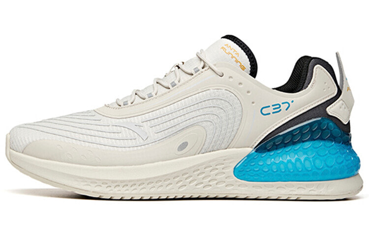 Anta安踏 C37+跑步系列 减震防滑耐磨 低帮 跑步鞋 白黑蓝 / Anta C37+ Running 912045537-2