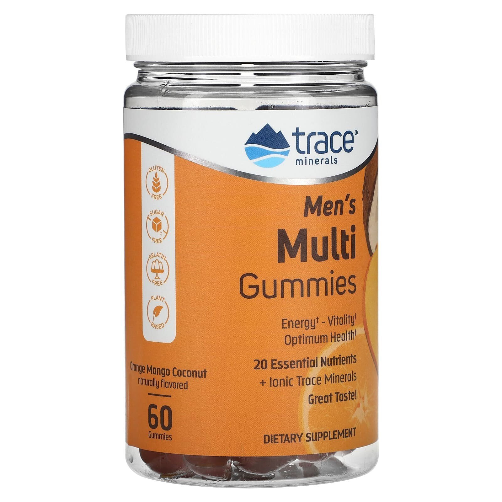 Men's Multi Gummies, Orange Mango Coconut, 60 Gummies