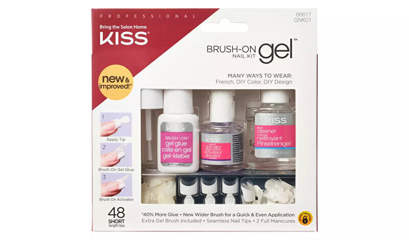 Товар для дизайна ногтей Kiss Brush-On Gel Nail Kit