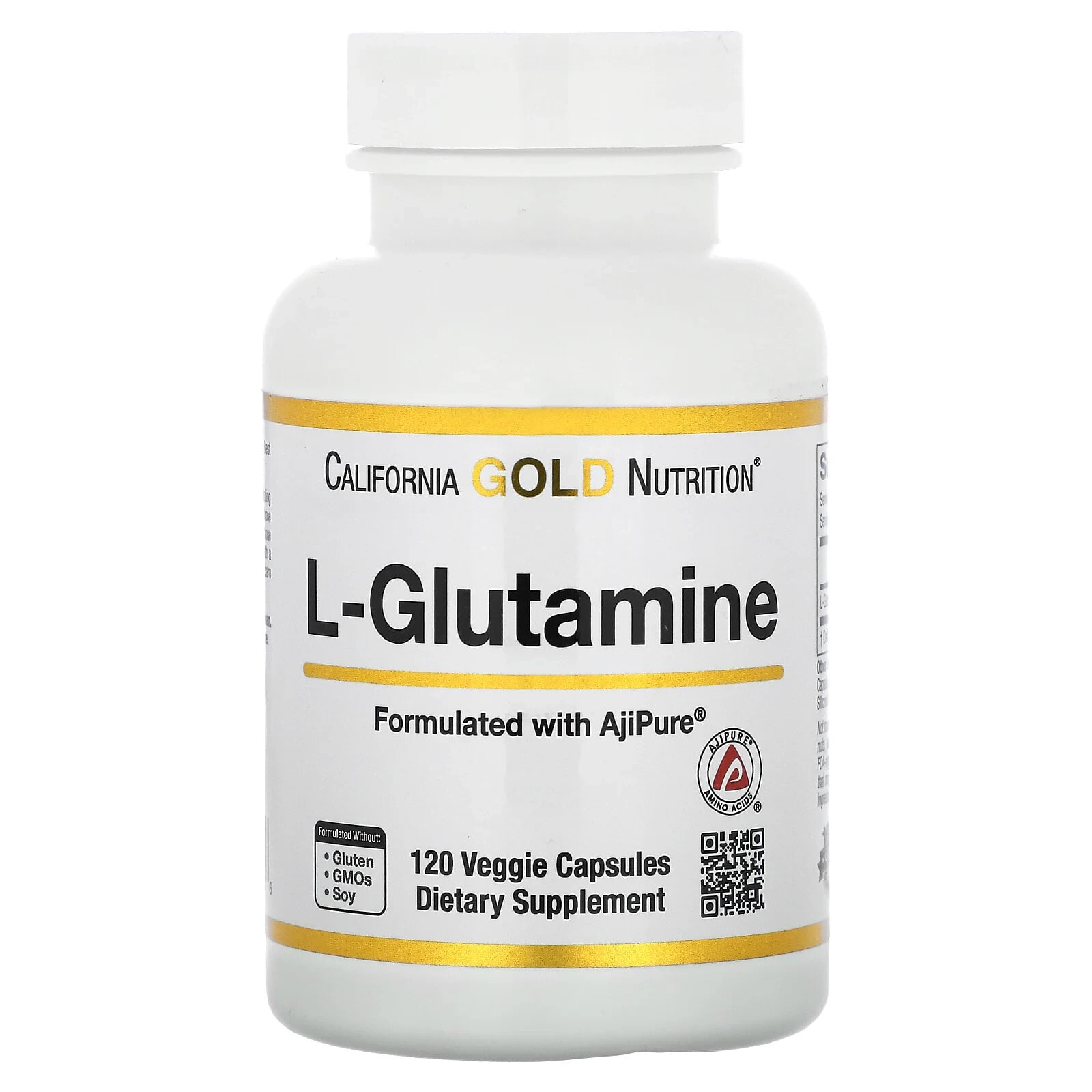 California Gold Nutrition, L-Glutamine, AjiPure, 500 mg, 120 Veggie Capsules