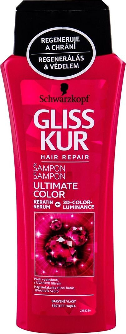 Gliss Kur Ultimate Color Shampoo Восстанавливающий и укрепляющий цвет кератиновый шампунь для окрашенных волос  250 мл