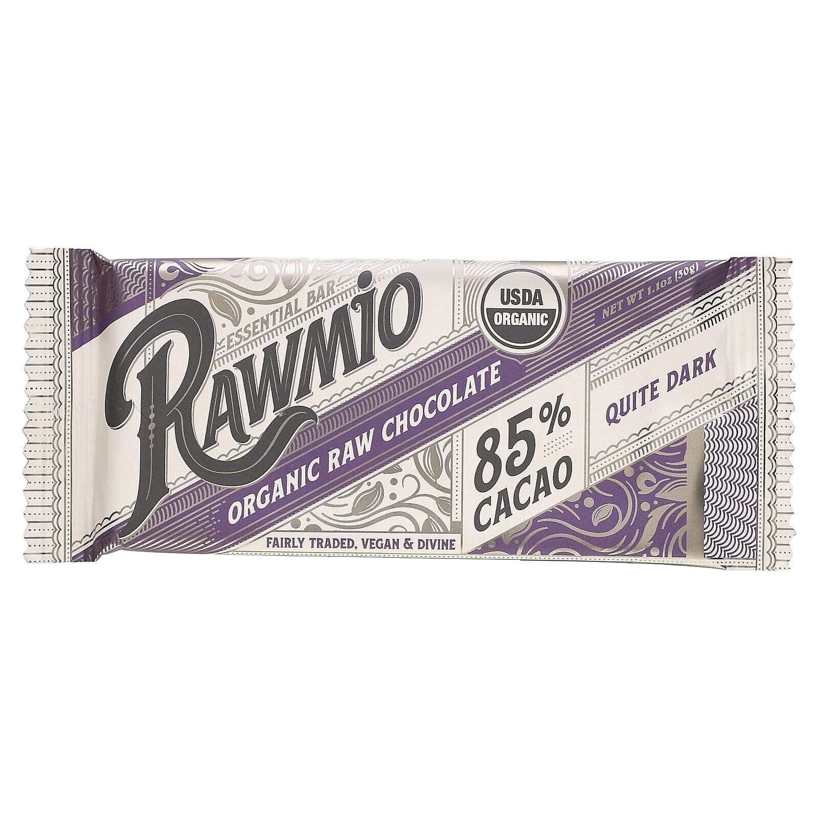 Essential Bar, Organic Raw Chocolate, 85% Cacao, Quite Dark, 1.1 oz (30 g)