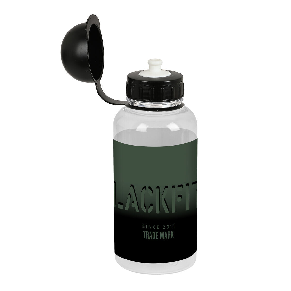 Water bottle BlackFit8 Gradient Black Military green PVC (500 ml)