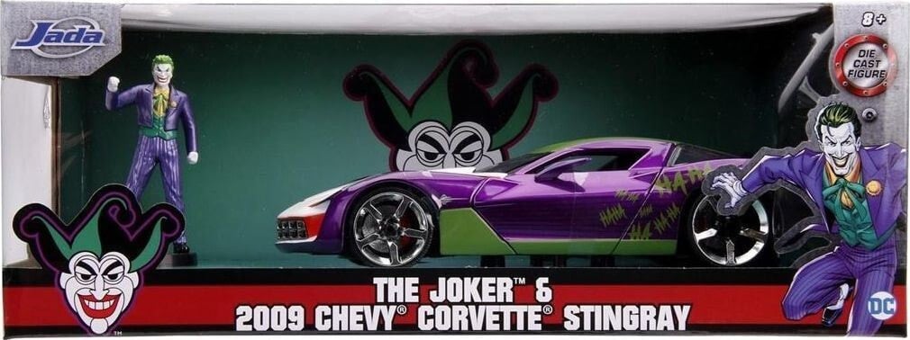 Игрушечная машинка Dickie Chevy Corvette с фигуркой Джокера
