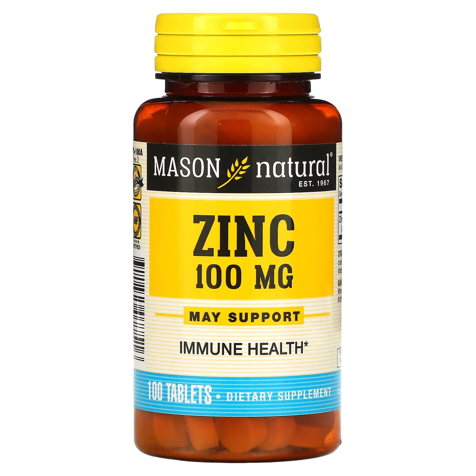 Mason Natural, Zinc, 50 mg, 100 Tablets