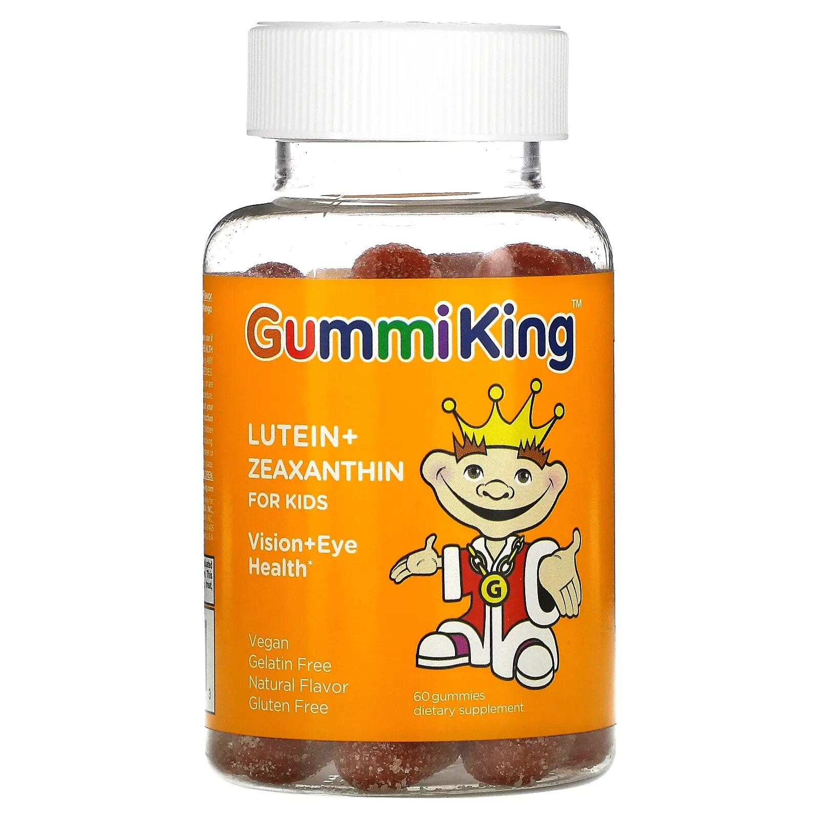 Гумми Кинг, лютеин и зеаксантин для детей, 60 жевательных таблеток со вкусом манго
