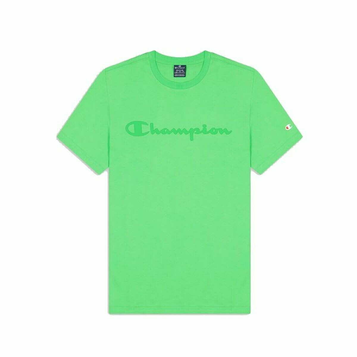 Men’s Short Sleeve T-Shirt Champion Crewneck Green