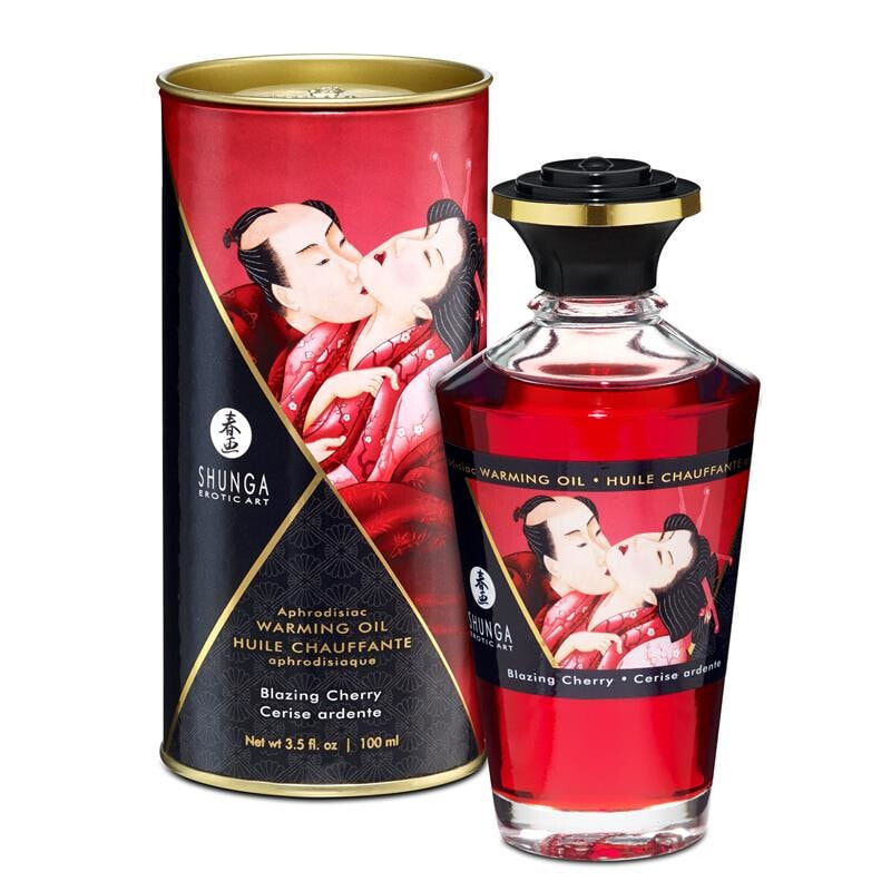 Интимный крем или дезодорант Shunga Warming Massage Oil Blazing Cherry Aroma