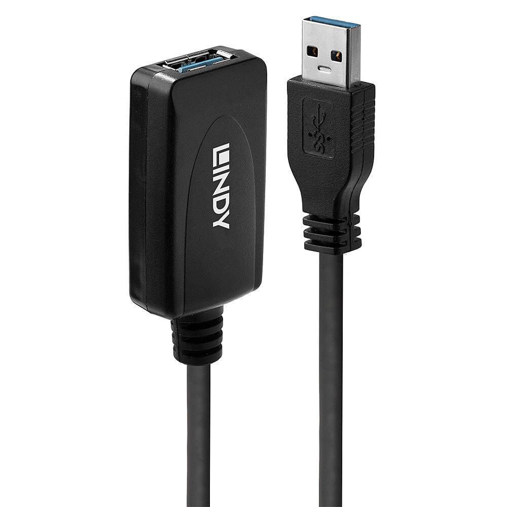 Lindy 5.0m USB 3.0 M/F USB кабель 5 m 3.2 Gen 1 (3.1 Gen 1) USB A Черный 43155