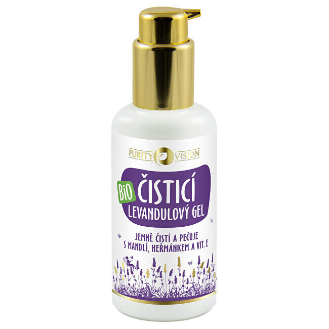 Purity Vision Organic Lavender Cleansing Gel Органический лавандовый очищающий гель с миндалем, ромашкой и витамином Е 100 мл