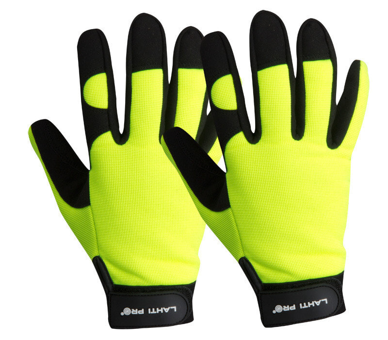 Lahti Pro Workshop gloves, black and yellow, size 10 - L280310K