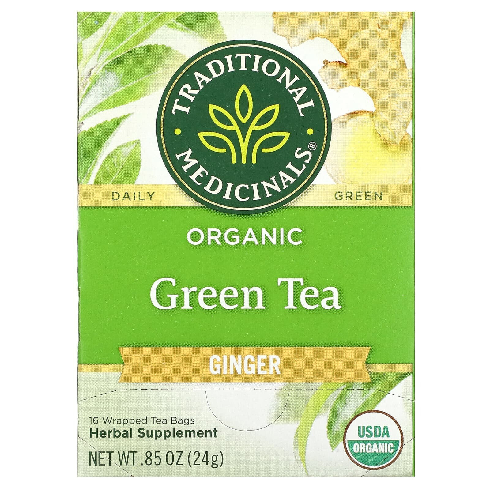 Organic Green Tea with Toasted Rice, Matcha, 16 Wrapped Tea Bags, 0.5 oz (1.5 g) Each
