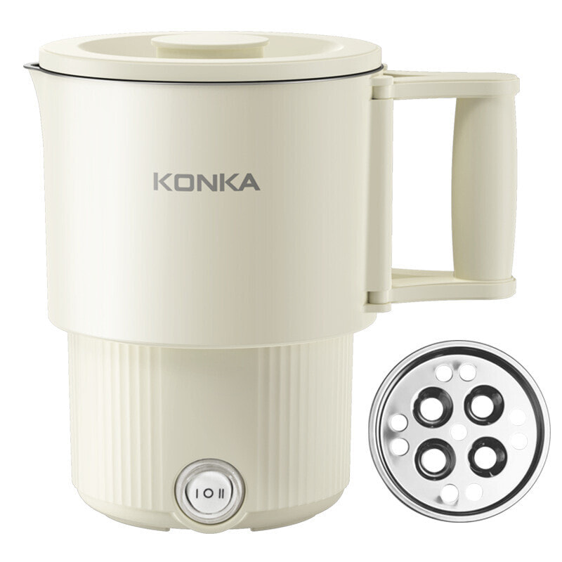 White portable kettle (with steaming sheets)