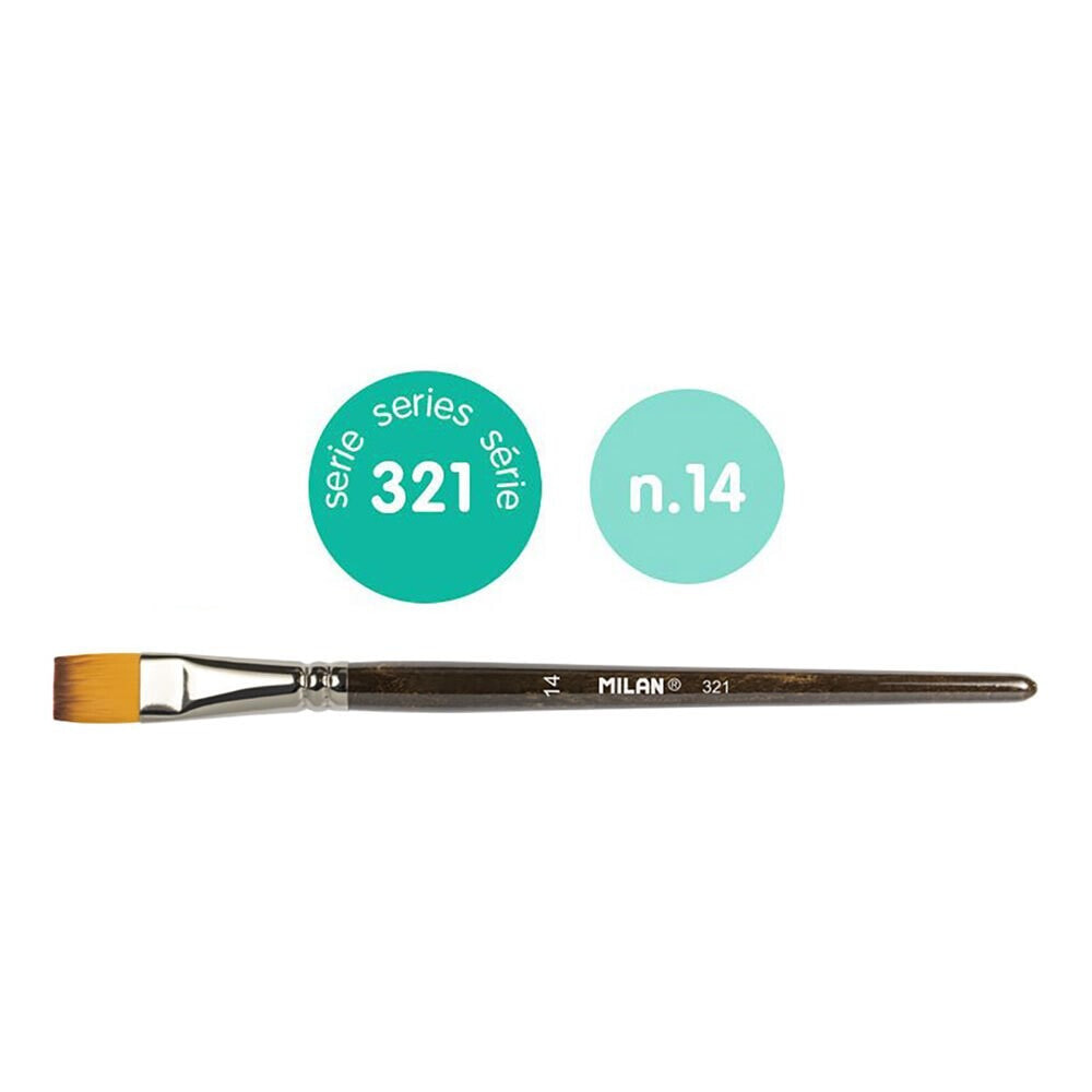 MILAN Flat Synthetic Bristle Paintbrush Series 321 No. 14