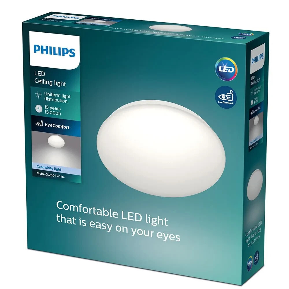 PHILIPS 10W 1100 Lumen 4000k Moire LED Ceiling Light 25 cm