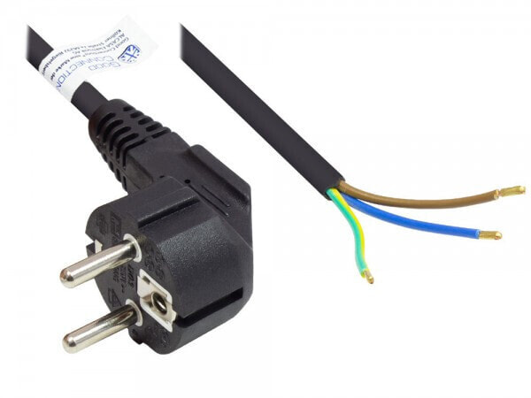 Alcasa P0185-S020 кабель питания Черный 2 m Силовая вилка тип E+F