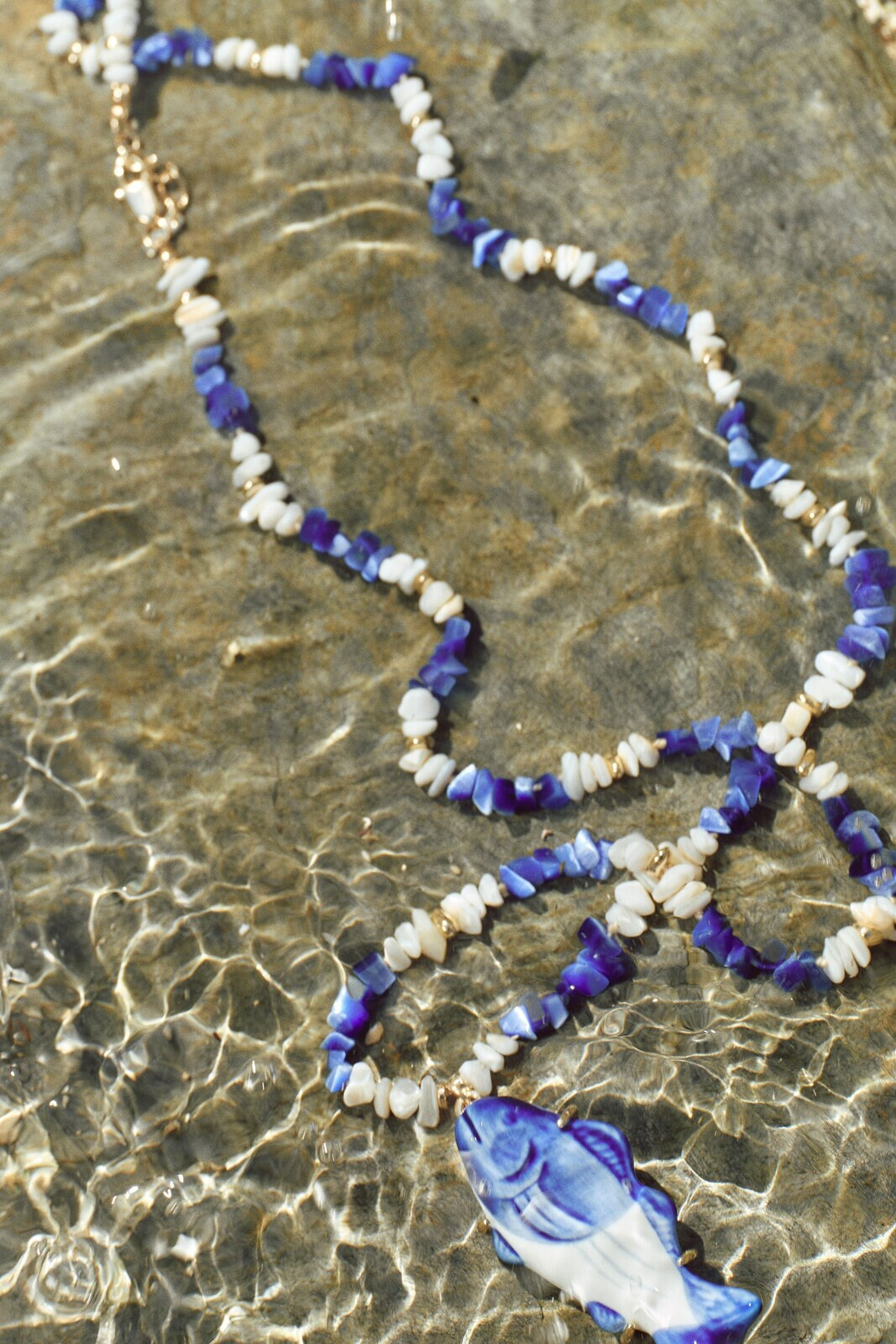 Ceramic fish necklace