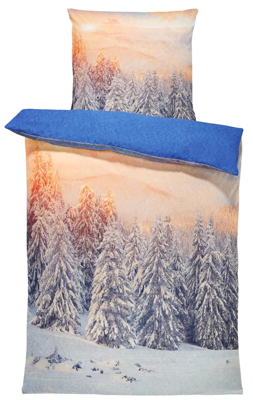 Bettwäsche Thermofleece Winterlandschaft