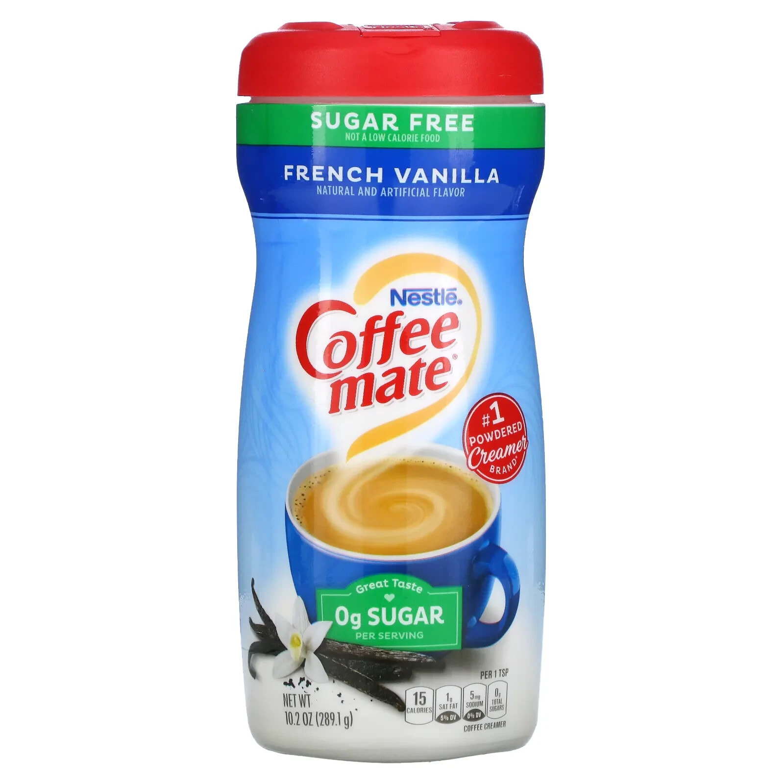 Coffee Mate, Кофейные сливки в порошке, без сахара, ваниль и карамель, 289,1 г (10,2 унции)