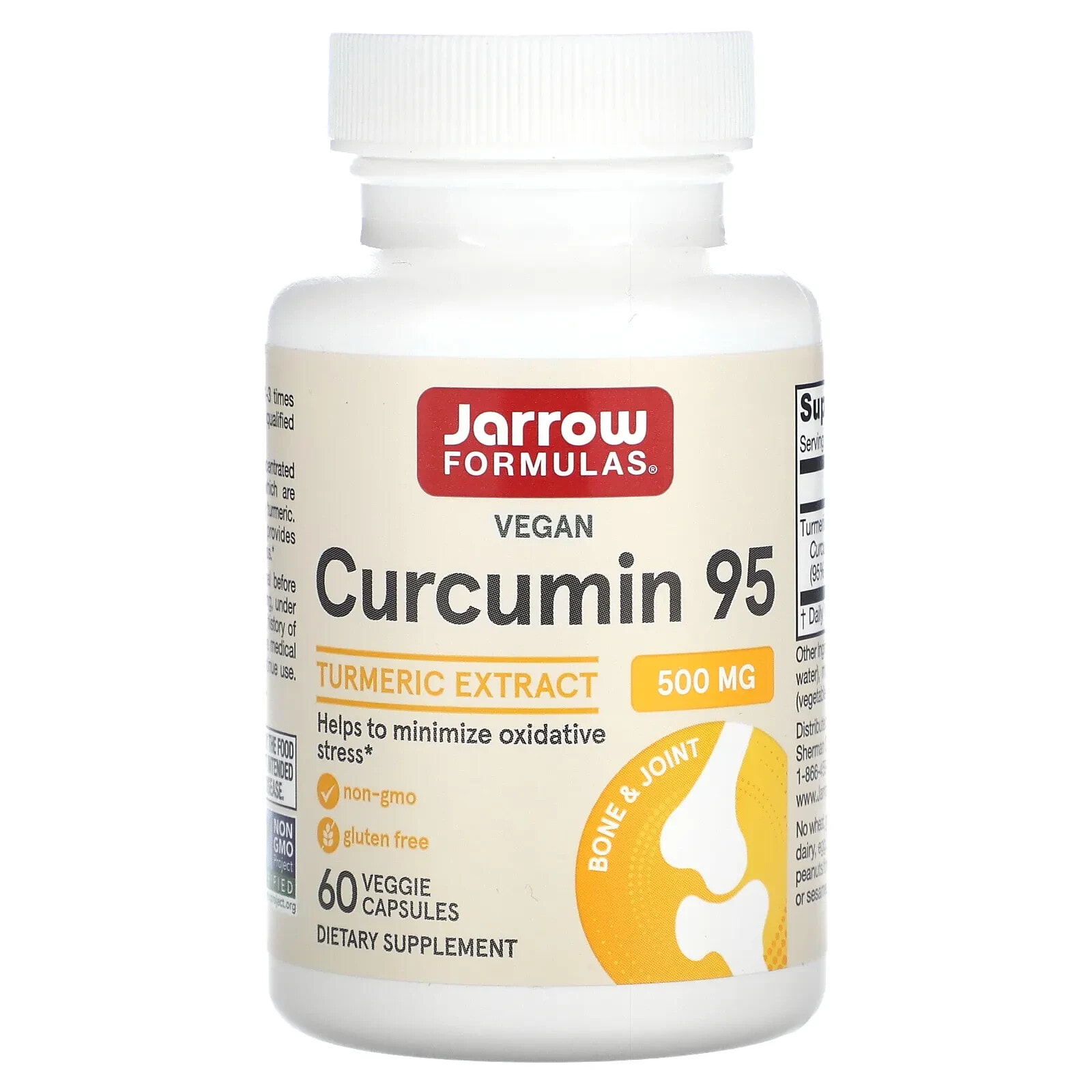 Curcumin 95, Turmeric Extract, 500 mg, 60 Veggie Capsules
