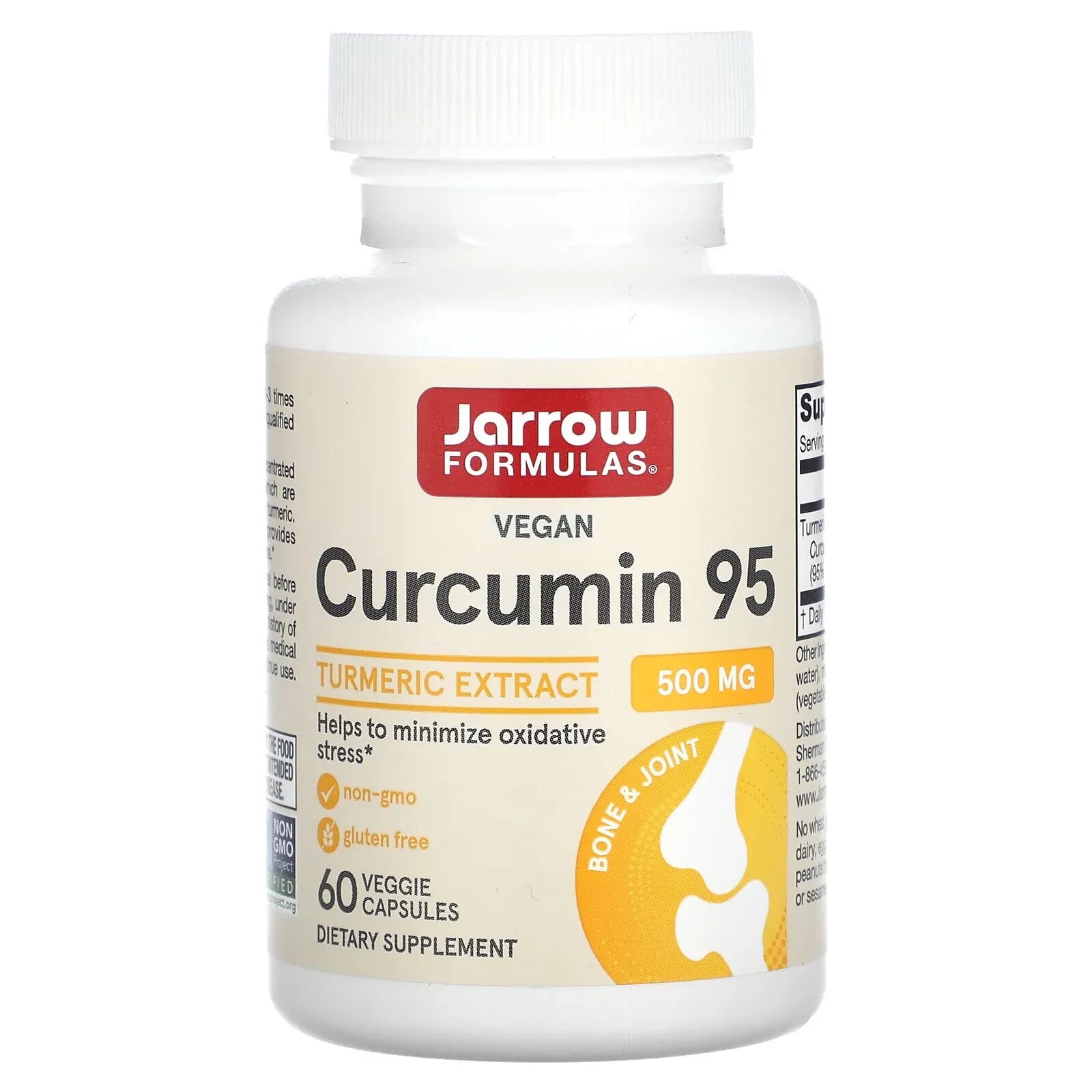 Jarrow Formulas, Curcumin 95, Turmeric Extract, 500 mg, 120 Veggie Caps