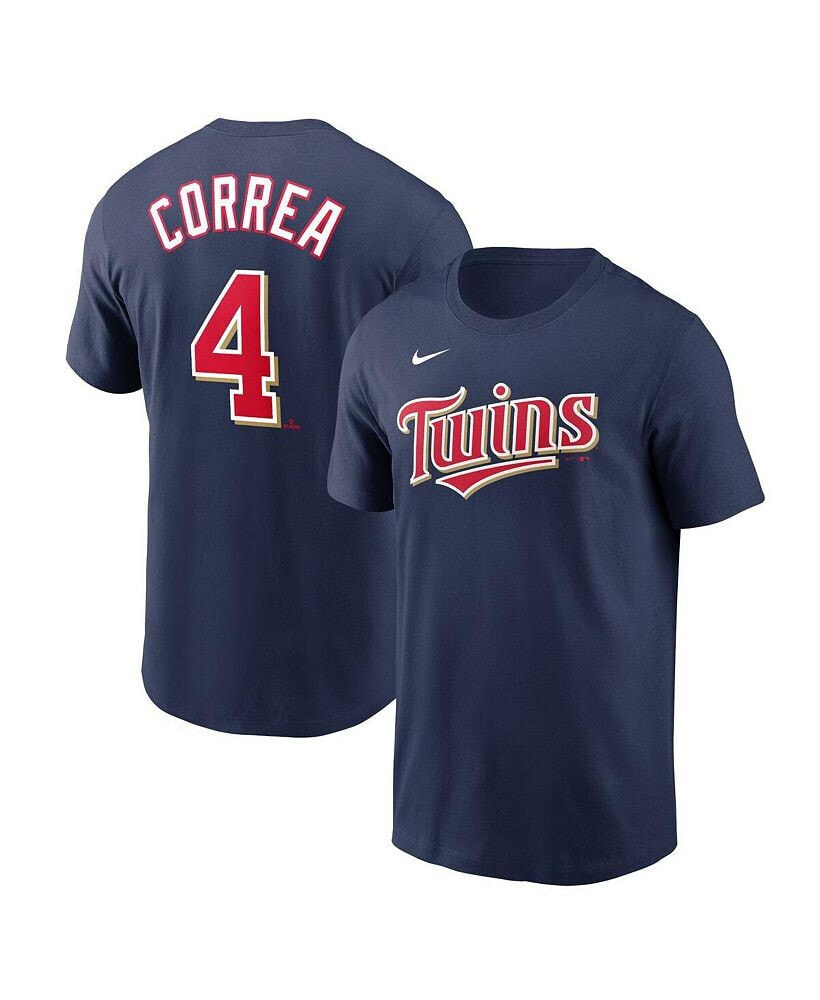 Nike men's Carlos Correa Navy Minnesota Twins Name and Number T-shirt