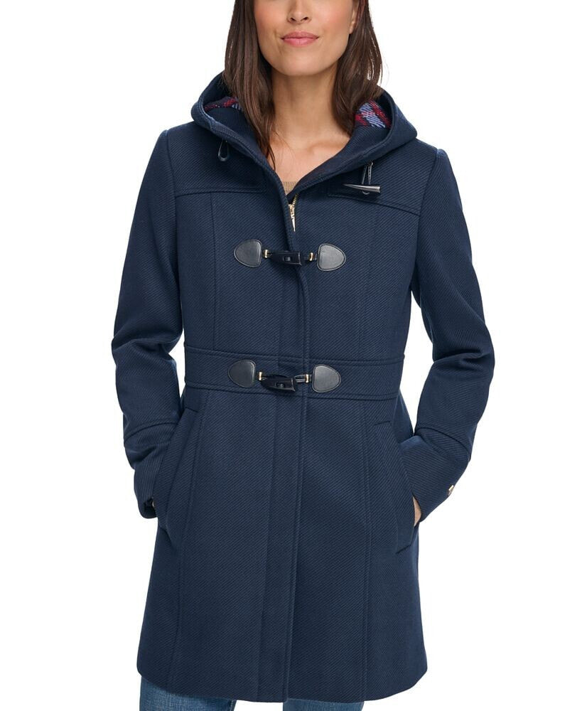 Tommy Hilfiger women's Hooded Toggle Walker Coat, Created for Macy's
