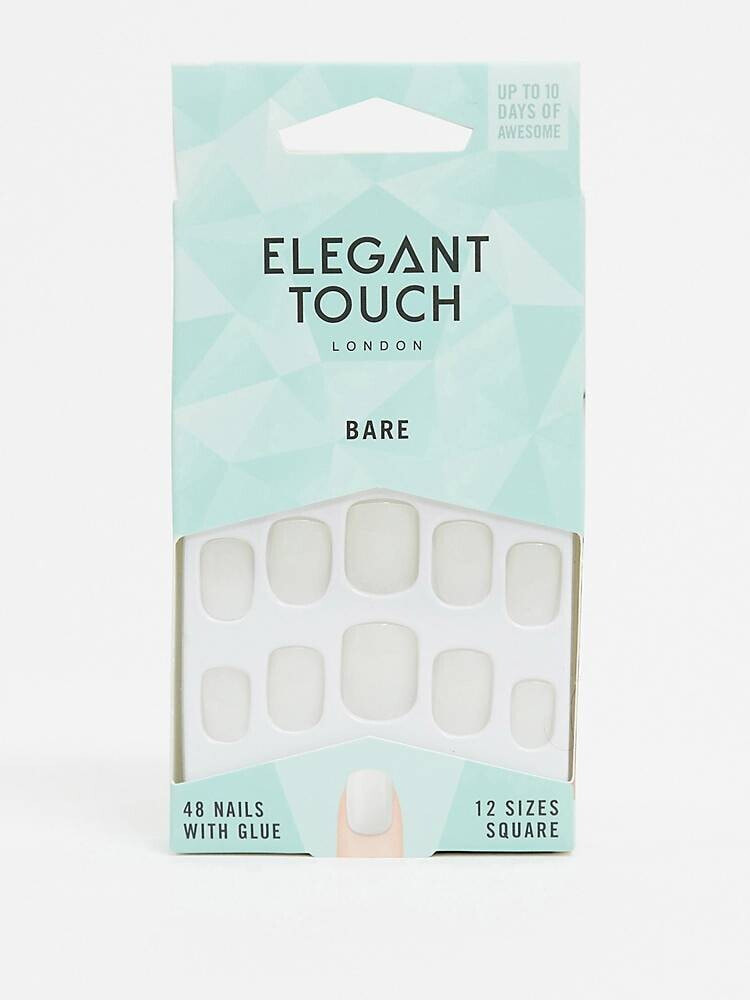 Elegant Touch – Totally Bare – Eckige Kunstnägel ohne Farbe