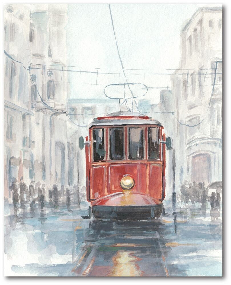 Courtside Market watercolor Streetcar Study I Gallery-Wrapped Canvas Wall Art - 16