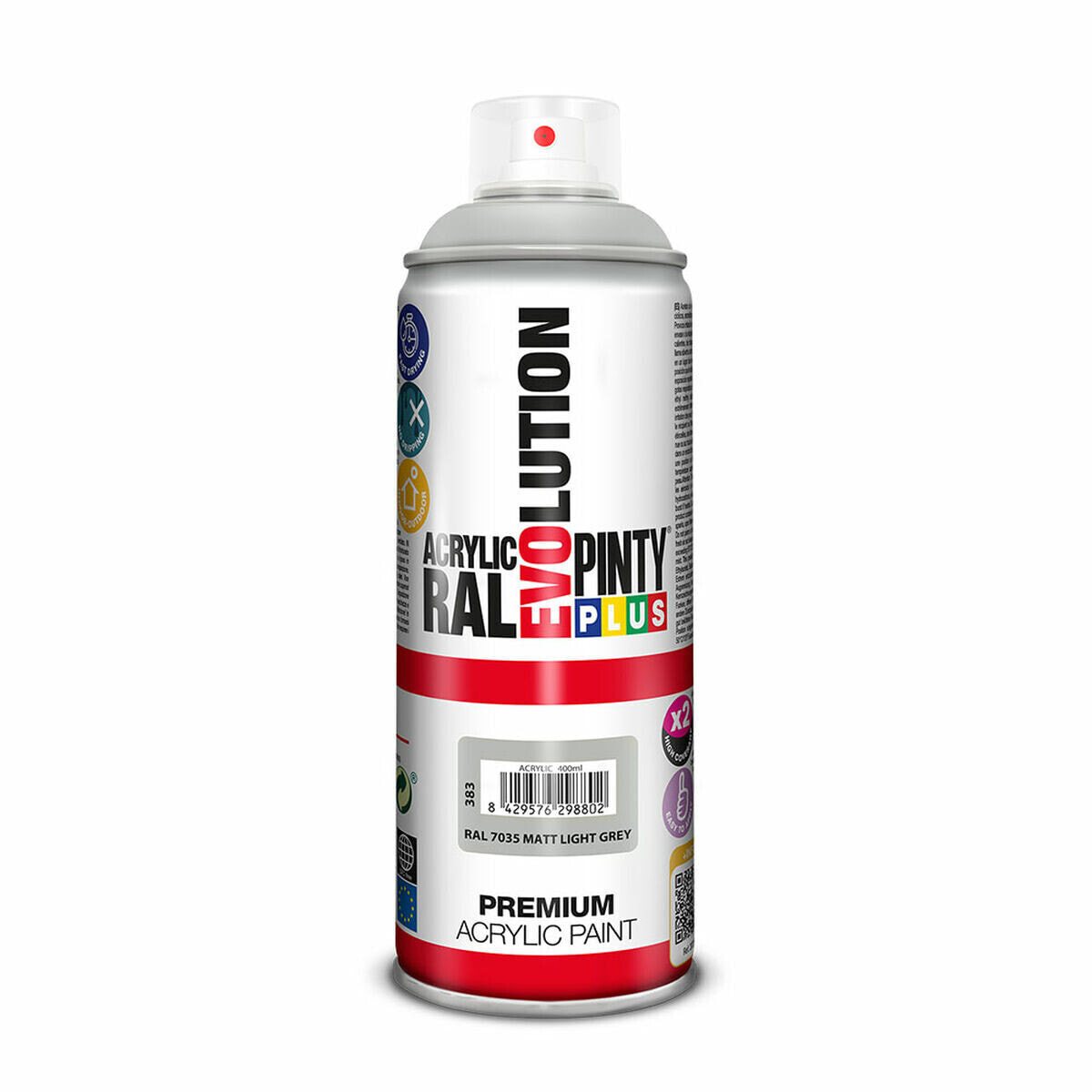 Spray paint Pintyplus Evolution RAL 7035 Light grey 400 ml Matt