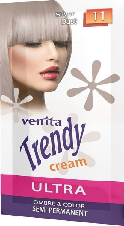 Venita Trendy Cream Ultra 11 Silver Dust Полуперманентная краска для волос, оттенок серебристый 35 мл
