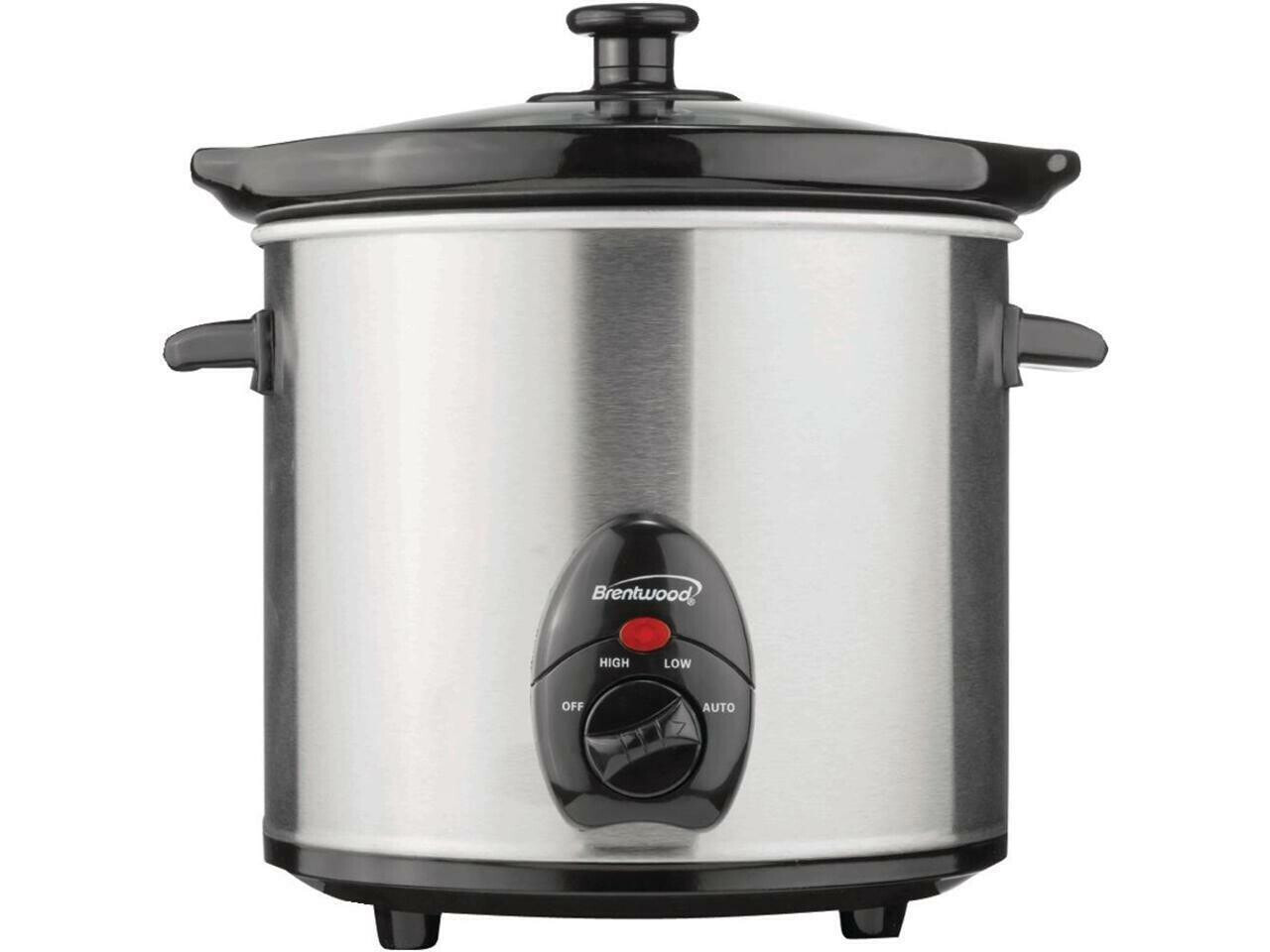 Brentwood SC-130S 3-Quart Slow Cooker (Stainless Steel Body)