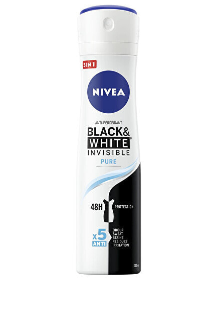 Nivea Invisible Pure Black & White Sray Antiperspirant Невидимый спрей-антиперспирант 150 мл