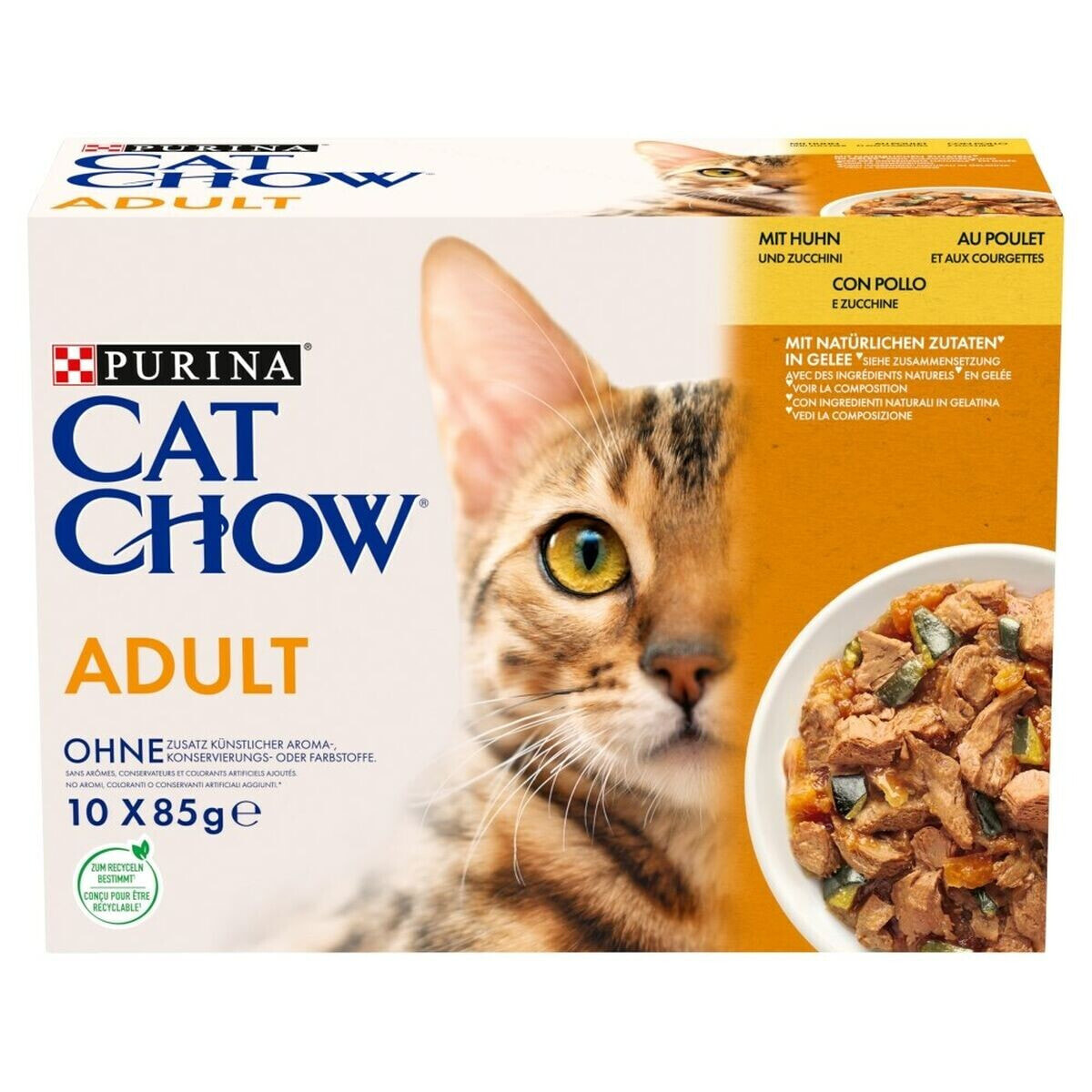 Корм для котов Purina Cat Chow Курица Цуккини 10 x 85 g