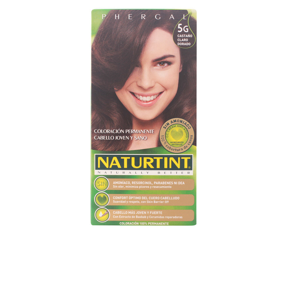 Naturtint Permanent Hair Color No.5G Light Brown Golden Восстанавливающая перманентная краска для волос без аммиака, оттенок светло-каштановый золотистый