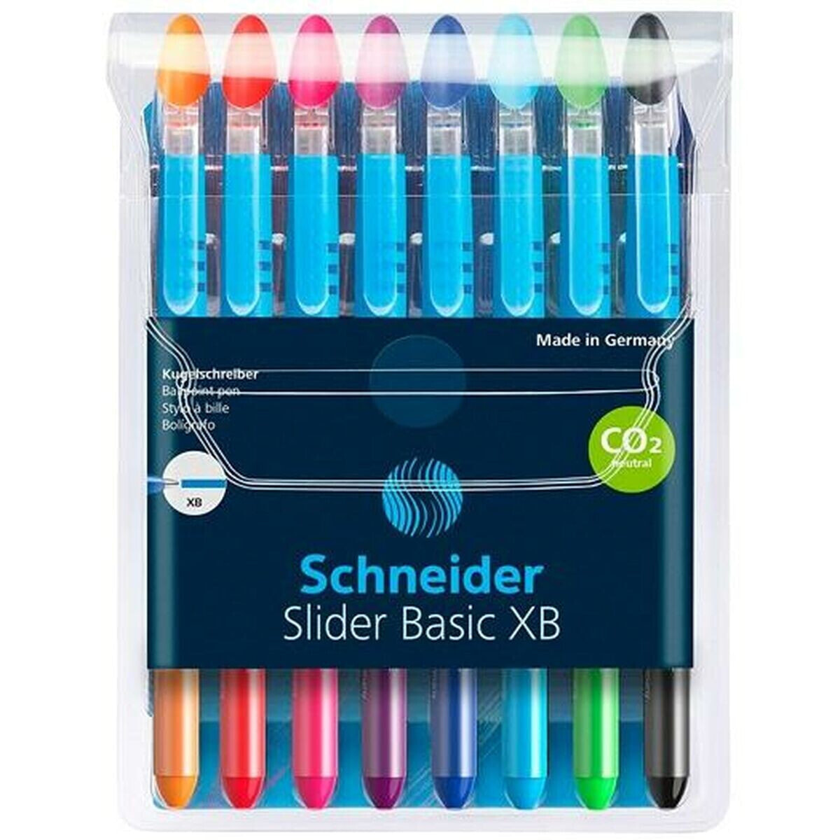 Set of Biros Schneider Slider Basic XB 8 Pieces Multicolour