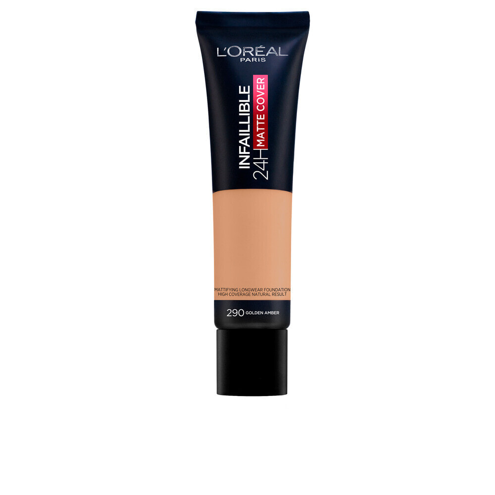 L'oreal Paris Infallible 24H Matte Cover Foundation No. 290-golden amber Стойкий матирующий тональный крем 30 мл