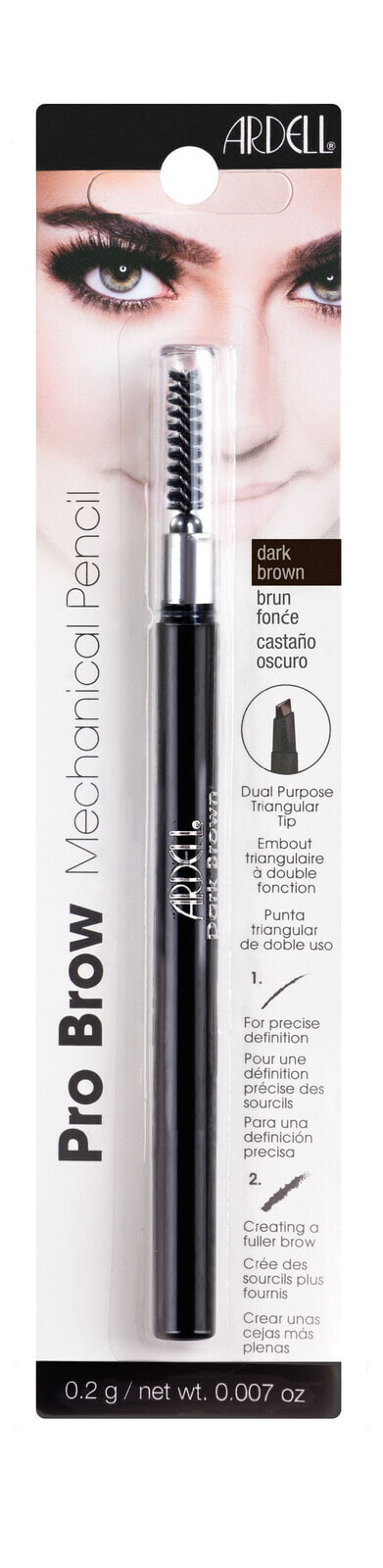 Ardell Pro Brow Mechanical Pencil Dark Brown Механический карандаш для бровей с кисточкой 0,2 г